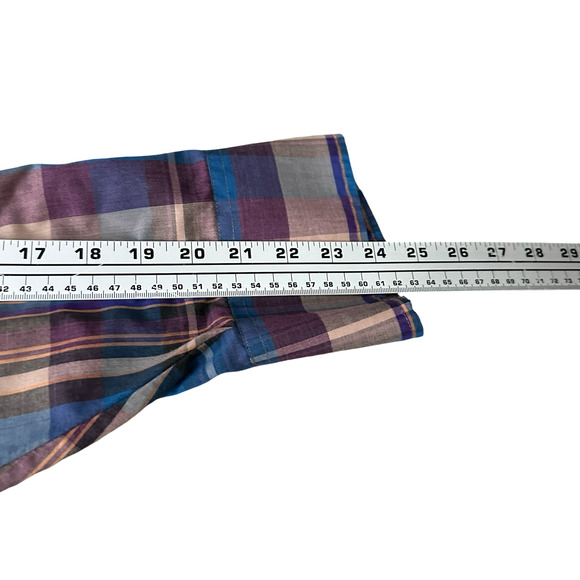 Ely Cattleman Western Shirt Men’s 2XL XXL Brown Blue Plaid Pearl Snap Button-Up - Picture 8 of 9